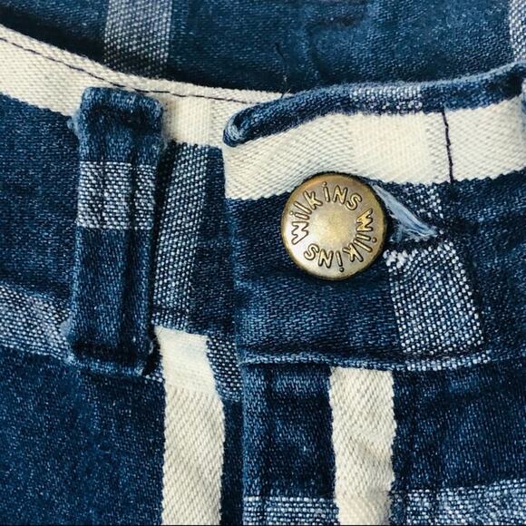 Rumble Seats Vintage 70s 80s Super High Waist Striped Plaid Jeans Size 25 Rare - Picture 6 of 13